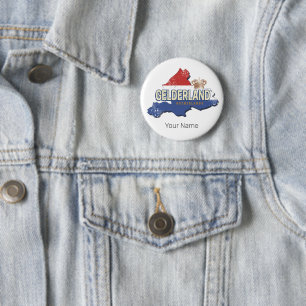 Gelderland Nederland kaart Nederlands Souvenir Ronde Button 5,7 Cm