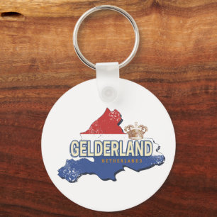 Gelderland Nederland kaart Nederlands Souvenir Sleutelhanger