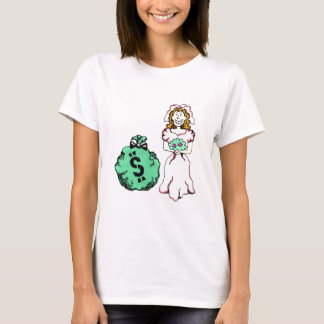 geldhongerige bruid t-shirt
