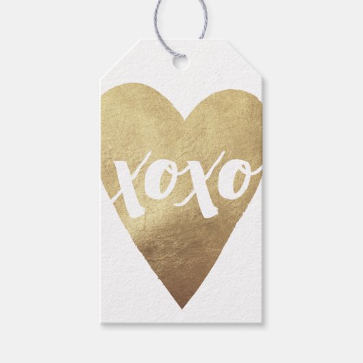 Geldig XOXO Valentijnsdag Gift Label - Wit Cadeaulabel (Voorkant)