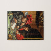 Geldleners (olie op eiken paneel) legpuzzel (Horizontaal)