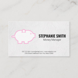 Geldmanager   Piggy Bank Icon Visitekaartje