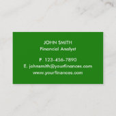 Geldmiddelen Visitekaartje (Achterkant)