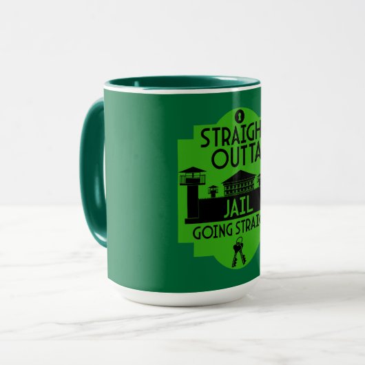 Geldt vrijlating gevangenisstraf in de gevangenis mok (Voorkant links)