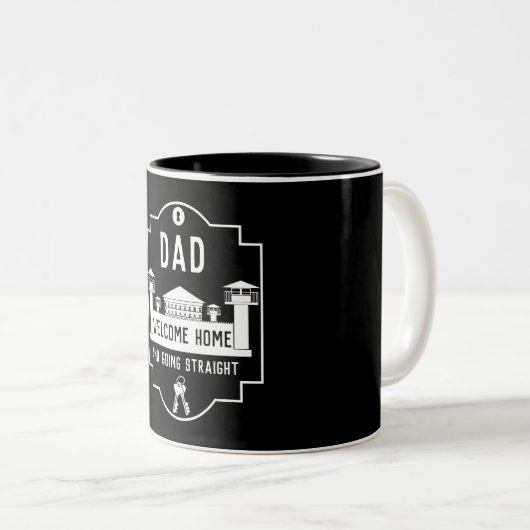 Geldt vrijlating gevangenisstraf in de gevangenis tweekleurige koffiemok (Voorkant rechts)