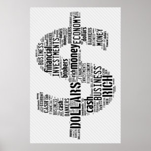 Geldtype tekstsymbool   Zakelijke cadeautjes Poster