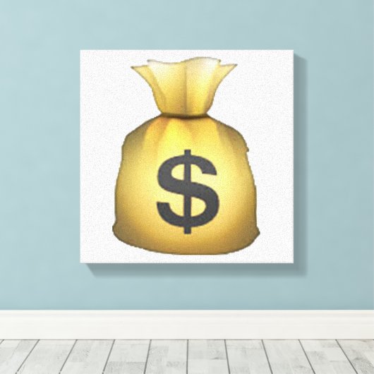 Geldzak - Emoji Canvas Afdruk (Insitu (Houten vloer))