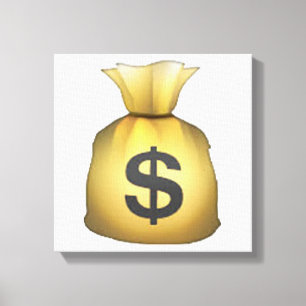 Geldzak - Emoji Canvas Afdruk