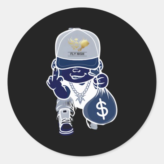 geldzak ronde sticker (Voorkant)