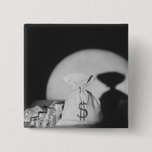 Geldzak Vierkante Button 5,1 Cm (Voorkant)