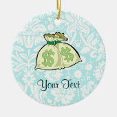 Geldzakken; Cute Keramisch Ornament (Voorkant)