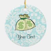 Geldzakken; Cute Keramisch Ornament (Achterkant)