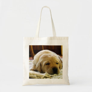 gele 2-labpuppy tote bag