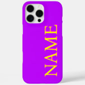 Gele 3D Magenta Moderne Naam | Trendy Cool Paarse Case-Mate iPhone Case (Achterkant)