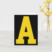 Gele a' op rood voor Alvin kostuum Halloween en f Kaart (Gele Bloem)