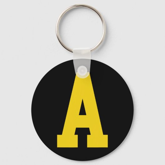 Gele a' op rood voor Alvin kostuum Halloween en f Sleutelhanger (Voorkant)