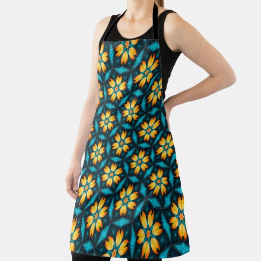 Gele Abstracte bloemen Schort (Insitu)