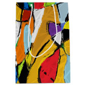 Gele Abstracte cadezak Medium Cadeauzakje (Voorkant)