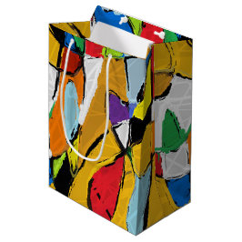 Gele Abstracte cadezak Medium Cadeauzakje