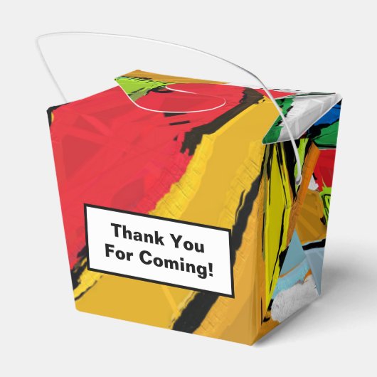 Gele Abstracte gunstdoos Bedankdoosjes (Achterkant)