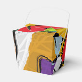 Gele Abstracte gunstdoos Bedankdoosjes (Voorkant Zijde)