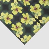 Gele Abstracte ontkoppeling van het Wilde Bloem Tissuepapier (Detail)