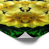 Gele Abstracte primroopbloem Poster (Hoek)