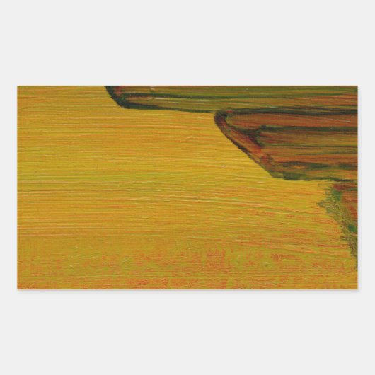 Gele Abstracte Sticker (Voorkant)