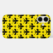 Gele Achtergrond Fleur-de-lis Patroonontwerp Case-Mate iPhone Case (Achterkant (horizontaal))