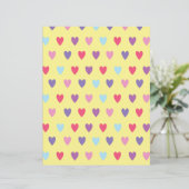 Gele achtergrond met hart (Staand voorkant)