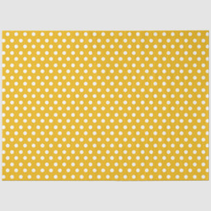 Gele achtergrond met witte pooldots tissuepapier