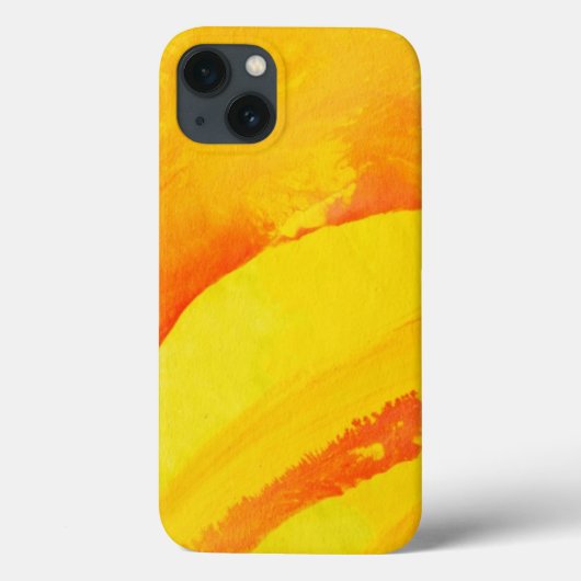 gele achtergrond. waterverf op papier Case-Mate iPhone case (Achterkant)
