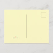 Gele achtergrondbloemen aankondigingskaart (Achterkant)