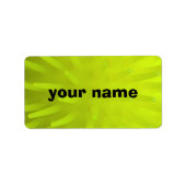 Gele adresetiketten met felle neon achtergrond etiket (Voorkant)