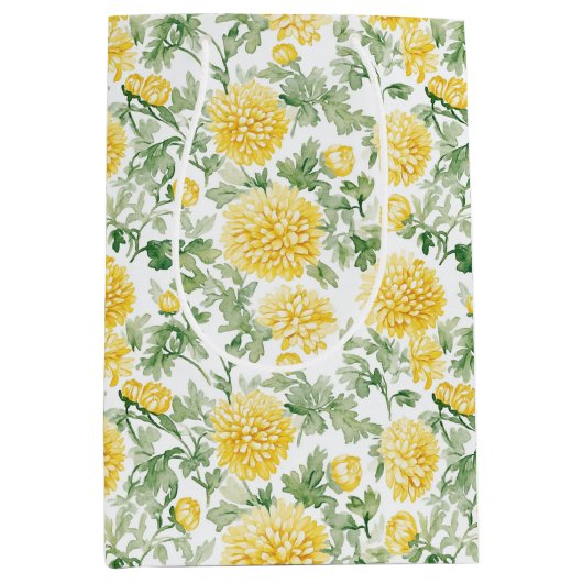 Gele Afrikoen Bloemen Bruiloft Medium Cadeauzakje (Voorkant)