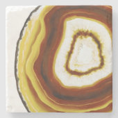 Gele agate stenen onderzetter (Voorkant)