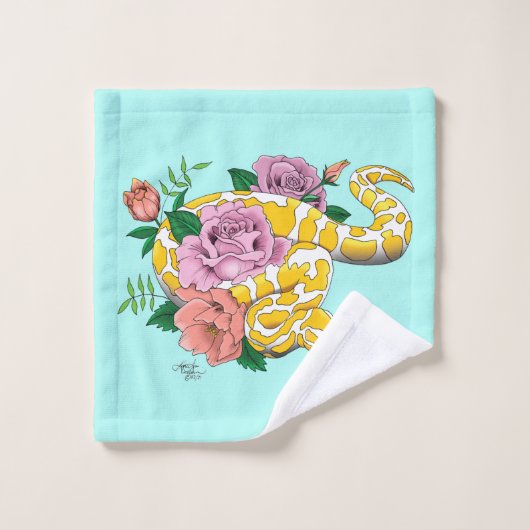 Gele Albino Ball Snake Bad Handdoek (Wasdoekje)