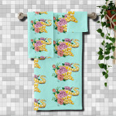 Gele Albino Ball Snake Bad Handdoek