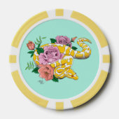 Gele Albino Ball Snake Poker Chips (Voorkant)