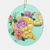 Gele Albino Balpython Keramisch Ornament (Links)