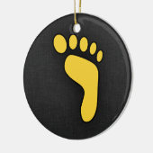 Gele Amber footprint Keramisch Ornament (Links)