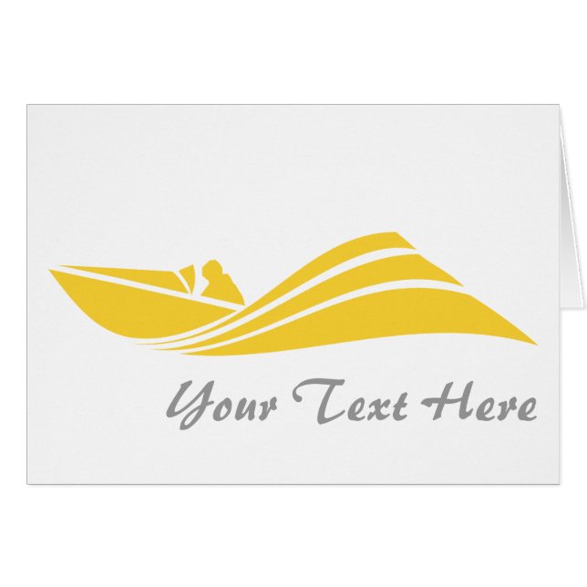 Gele Amber Speed Boat (Voorkant Horizontaal)