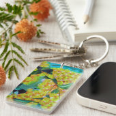 Gele Amerikaanse sleutelhanger voor Australische b (Voorkant Rechts)