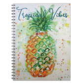 Gele ananas fruit Beachy Tropische Vibes Notitieboek (Voorkant)