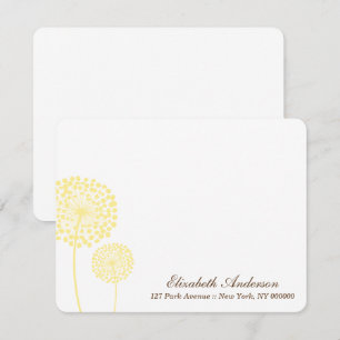 Gele andelions-flatkaartkaarten kaart