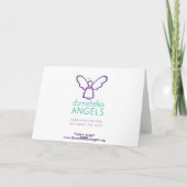 Gele Angel-Wenskaart of Note-kaarten Feestdagen Kaart (Achterkant)