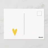 Gele Ansichtkaart met Hart Briefkaart (Achterkant)