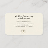 Gele Apiarist Logo Gold Bumble Bee Honeycomb Visitekaartje (Achterkant)