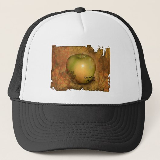 Gele appel trucker pet (Voorkant)