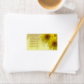 Gele Arnica Bloesems Collage Etiket (Insitu)